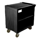 Carlisle SBC23003 500-lb Capacity Service Cart w/ 3-Shelves, Black