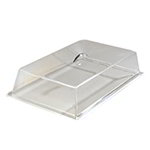 Carlisle SC2707 Half Size Acrylic Pastry Tray Cover w/ Chrome Handle, Clear