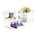 Carlisle SMMC1223 Mirror Finish Acrylic Square Cube, 12-in