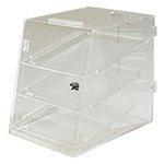 Carlisle SPD303KD07 Pass Thru Acrylic Pastry Display Case w/ 3-Trays, Unassembled