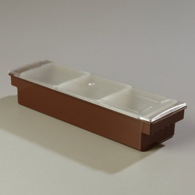 Carlisle CH26 Deluxe Condiment Caddy, (3) Quart Containers, Brown