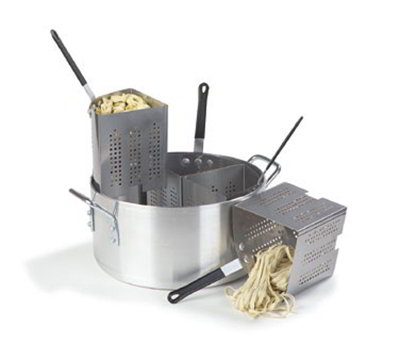 Carlisle 60102 20 qt Pasta Cooker Pot ONLY, 14-in Diam, Heavy Aluminum