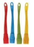 ISI B20065 Dual Basting Brush Starter Assortment, Red, White, Black, Wasabi