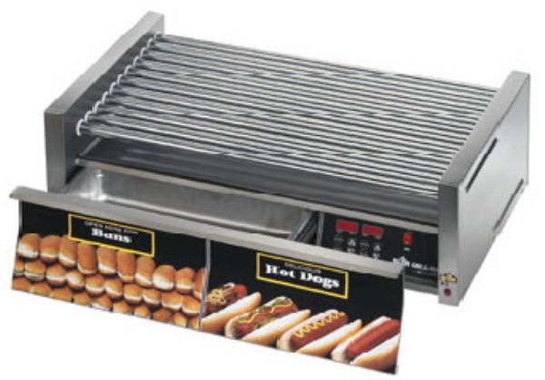 Star Manufacturing 30CBDE Hot Dog Roller Grill, Unheated Bun Drawers, 30-Dog/32-Bun