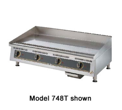 72-in Countertop Griddle w/ 1-in Steel Plate, Export