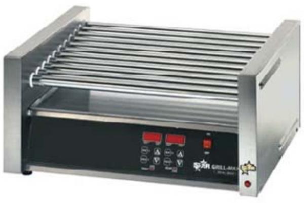 Star Manufacturing 75CE240 Hot Dog Grill, Chrome Roller, Electronic Control, 75-Hot Dogs, 240V