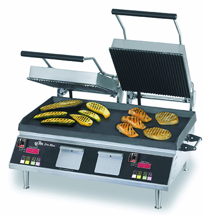Star Manufacturing CG28IEGT Double Panini Grill w/ Cast Iron Plates & Thermostatic Control, 208/240v