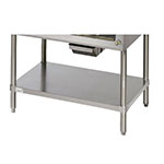 Star Manufacturing ESUM60SF Floor Model Stand, 59 x 24.25 x 22-in, w/ Bottom Shelf, Stainless