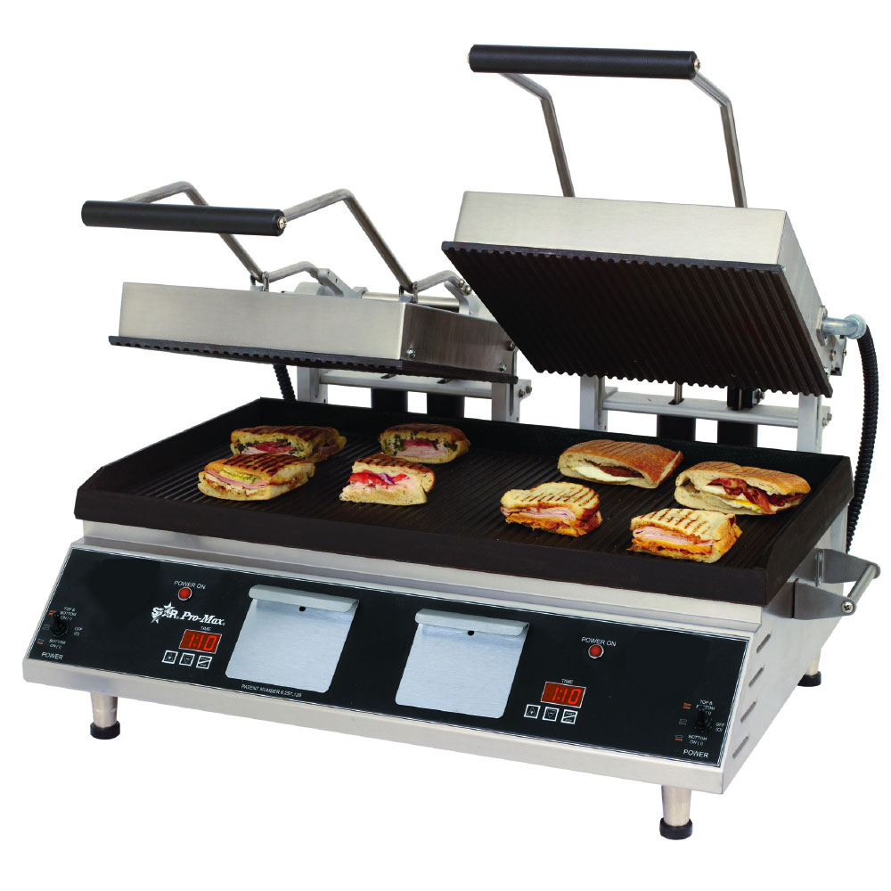 Star Manufacturing GR28IE Heavy Duty Two-Sided Grill, Smooth Iron Plate, 14x28", 208/240v