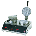 Star Manufacturing SWB7R2E120 Standard Waffle Baker, Double, 7 in Round Grids, 120 V