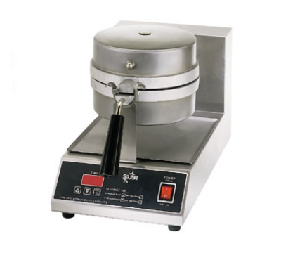 Star Manufacturing SWB8RBLE-230 8-in Round Belgian Waffle Baker, Single, 1-in Thick Grid, Export