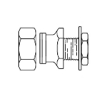 T&S Brass 00CC Male Union Coupling Inlets, 1/2 IPS Inlet, 1 in L