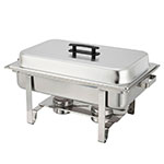 Winco C-3080B Newburgh Chafer, 8 qt, Oblong, 18/8 Stainless Mirror Finish Cover