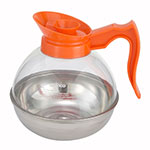 Winco CD-64O 64-oz Decaf Coffee Decanter w/ Stainless Steel Base, Plastic