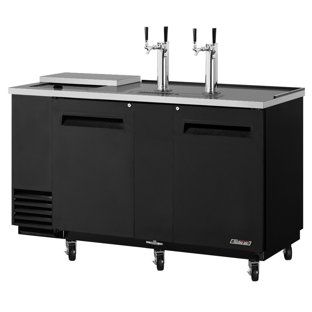 Turbo Air TCB-3SB 69.12" Draft Beer System w/ (3.5) Keg Capacity - (2) Columns, Black, 115v
