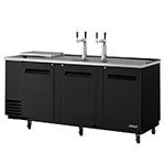 Turbo Air TCB-4SB 90-in Club Top Beer Dispenser w/ 3-Swing Doors & 4.5-Barrel Capacity, Black