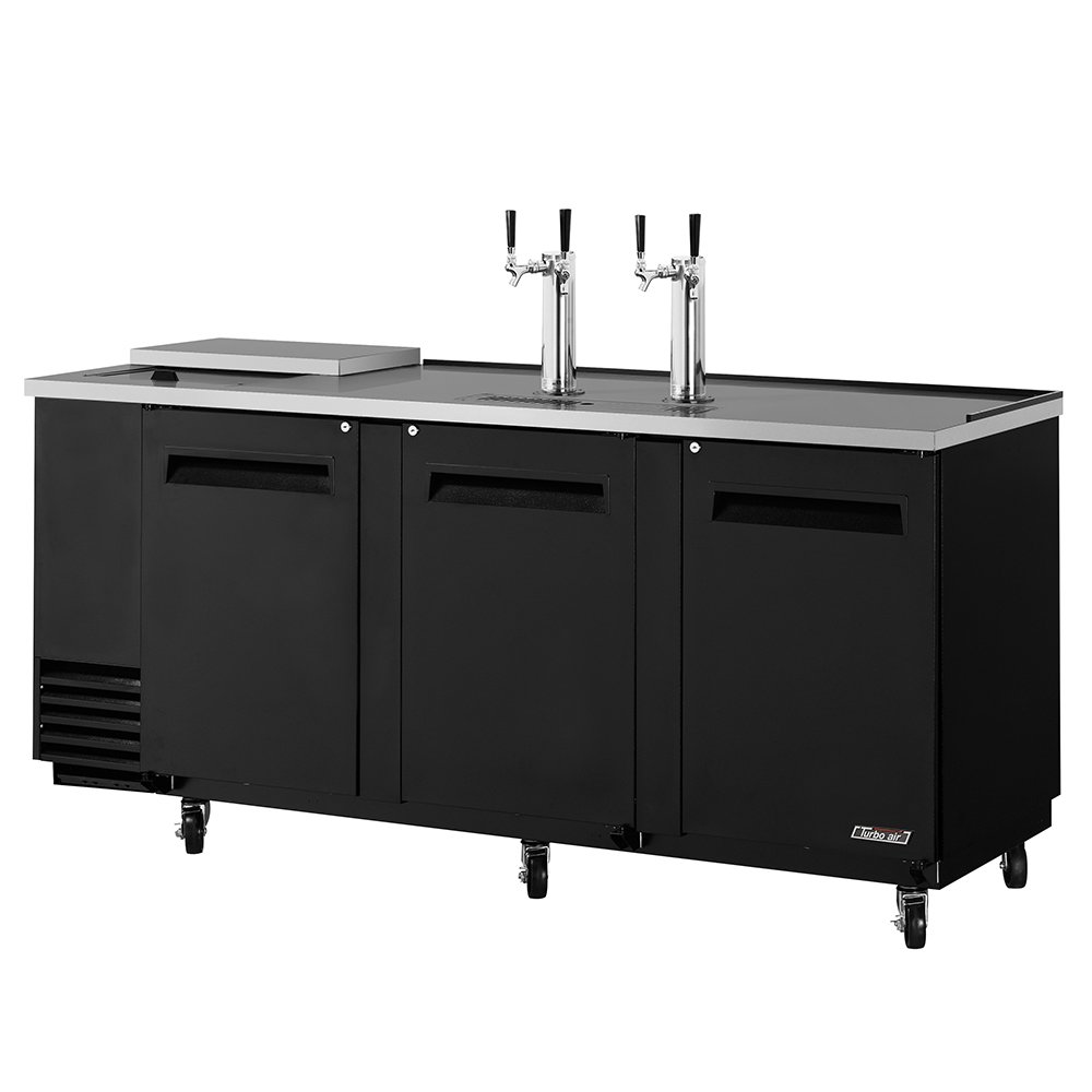 Turbo Air TCB-4SB 90.37" Draft Beer System w/ (4.5) Keg Capacity - (2) Columns, Black, 115v