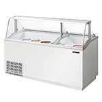 Turbo Air TIDC70W 70.38-in Dipping Cabinet Holds (12) 3-Gallon Cans, White