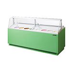 Turbo Air TIDC91G 91.38-in Dipping Cabinet Holds (16) 3-Gallon Cans, Lime Green
