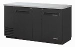 Turbo Air TBB-3SB 69-in Back Bar Cooler w/ 2-Solid Doors & Locks, Black/Stainless