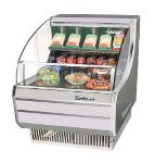 Turbo Air TOM-30S 28-in Horizontal Open Display Merchandiser, Slim Line, White