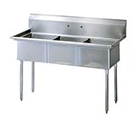 Turbo Air TSA-3-N Prep Sink, (3) 18 x18 x 11-in Deep, 11-in Splash