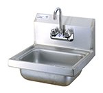 Turbo Air TSS-1-H Wall Mount Hand Sink w/ 4-in Faucet, 10 x 14 x 6-in D, Stainless