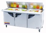 Turbo Air TST-72SD-30 Sandwich / Salad Unit w/ 3-Door, For 30-Pan, Stainless, 22.6-cu ft