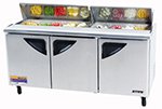 Turbo Air TST-72SD Sandwich / Salad Unit w/ 3-Door, For 18-Pan, Stainless, 19-cu ft