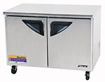 Turbo Air TUR-48SD Undercounter Refrigerator w/ 2-Solid Doors, 12-cu ft, Stainless