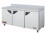 Turbo Air TWR-72SD Worktop Refrigerator w/ 3-Doors, 19-cu ft, Stainless