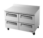 Turbo Air TWF-48SD-D4 2-Section Worktop Freezer w/ 4-Drawers, 12-cu ft, Rear Mount