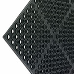 San Jamar KM2100B K-Mat Bar Mat, Anti-Slip, 36 x 60 x 3/4 in Thick, Bullnose Edge, Black