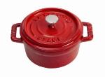 Staub 110 10 06 Enameled Cast Iron Mini Round Cocotte, 1/4 qt Size, Cherry