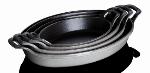 Staub 130 33 23 Enameled Cast Iron Stackable Dish, Oval, 2 qt, Black Matte