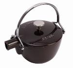 Staub 165 00 07 Enameled Cast Iron Round Teapot, 1 qt, Eggplant