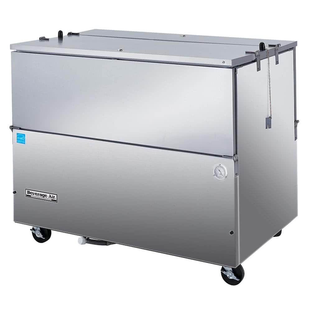 Beverage Air ST49N-S 49-1/2 in School Milk Cooler, Dual Access, SS, (1280) 1/2 pts