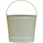 Witt Industries W10PCGW 10-qt Outdoor Pail w/ Attached Bail, Gloss White Powder Coat