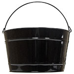 Witt Industries W16PCGB 16-qt Outdoor Pail w/ Attached Bail, Gloss Black Powder Coat