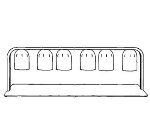 Nemco 6009-6 6-Bulb Portable Counter Heat Lamp, 1500 Watts, UL Listed, 120V
