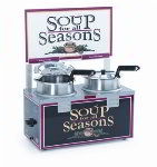 Nemco 6510A-2D4P Double 4-qt Soup Warmer, w/o Header, NSF, 120 V