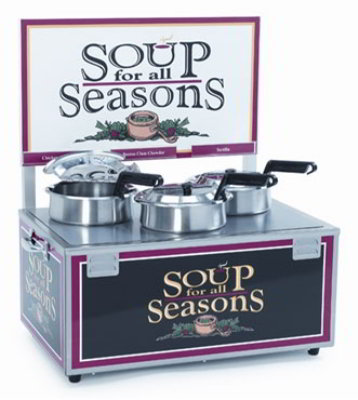 Nemco 6510-T4P Triple 4-qt Soup Warmer, w/o Header, Single Thermostat, 120 V