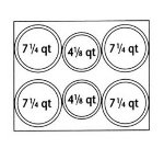 Nemco 66805 Adapter Plate, (4) 7-1/4qt & (2) 4-1/8qt Insert Holes, Fits 6062A