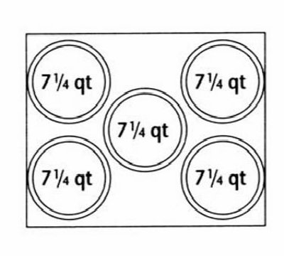 Nemco 66807 Adapter Plate, (5) 7-1/4qt Insert Holes, Fits 6062A