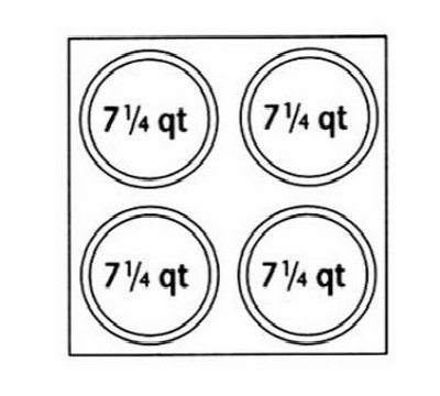 Nemco 67409 Adapter Plate & (4) 7-1/4 qt Insert Holes, Fits 6060A
