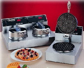 Nemco 7000-2 Waffle Baker, Dual, 7 in Fixed Alum Grid, Up To 20 Waffles Per Hour
