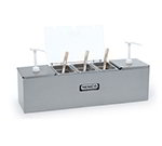 Nemco 88100-CB-2 Condiment Station w/ Pumps, (2)3-qt Pans, (1)1.1-qt Pan & 25.75x8-in, Stainless
