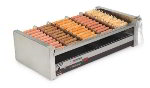 Nemco 8250-SLT CounterTop Slanted Roller Grill, Chrome Rollers, 50 Hot Dogs, 120 V