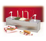 Nemco 88100-CB-1 Condiment Station w/ Pumps, (2)3-qt Pans, (1)6.1-qt Pan & 25.75x8-in, Stainless
