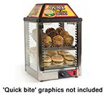 Nemco 6457 Heated Snack Merchandiser w/ 2-Racks, Magnetic Door Closure, 22x14x14-in, 120/1V